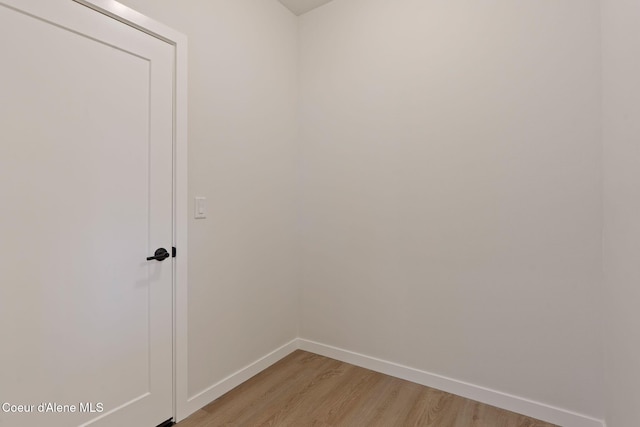 empty room featuring light wood-type flooring