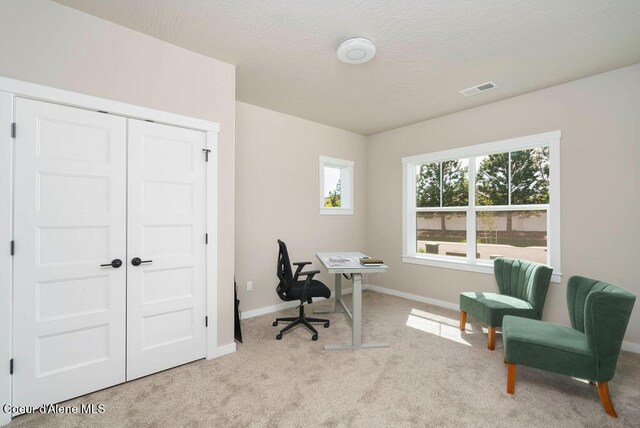 7257 Breaux Dr, Coeur Dalene, ID 83815 - home office with baseboards, carpet flooring, and plenty of natural light