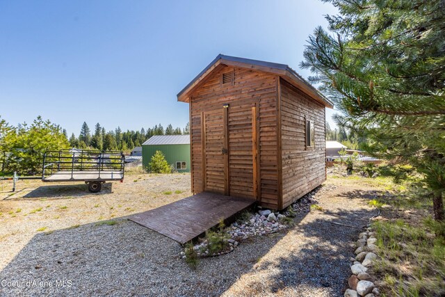 view of shed