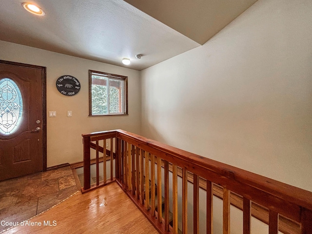 entrance foyer with light hardwood / wood-style floors