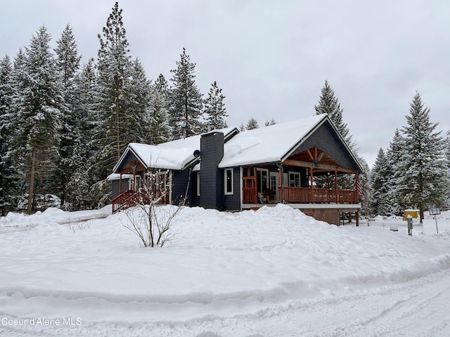 view of front of house featuring a porch