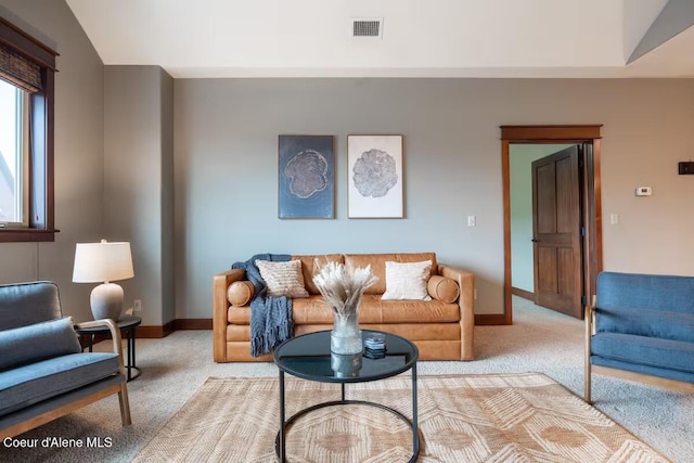 view of carpeted living room