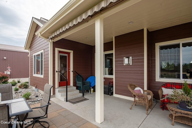 view of patio with entry steps