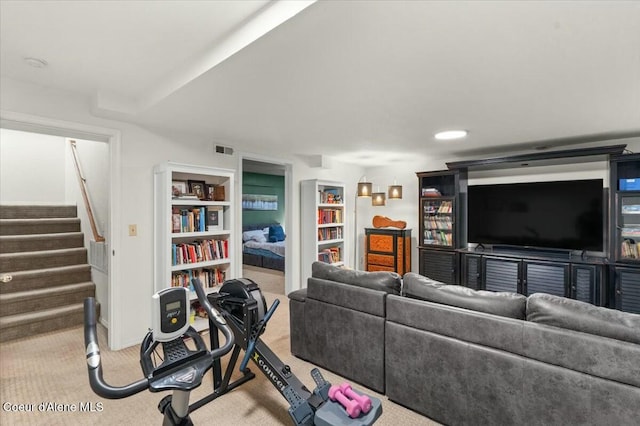 view of carpeted living room