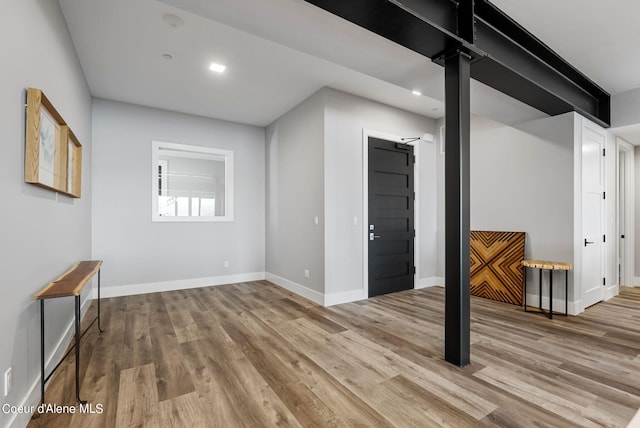 interior space with wood-type flooring