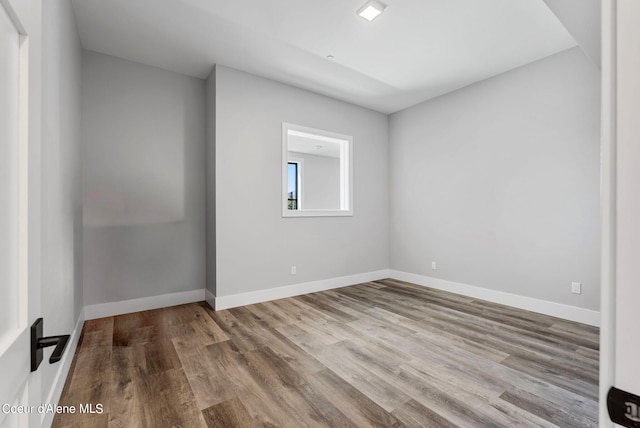 empty room featuring light hardwood / wood-style floors