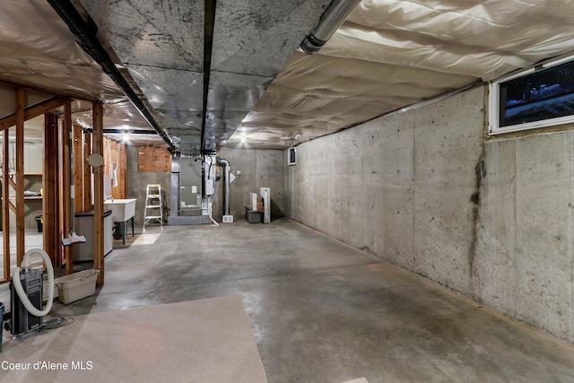view of basement