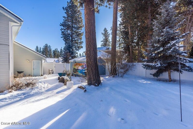 view of snowy yard