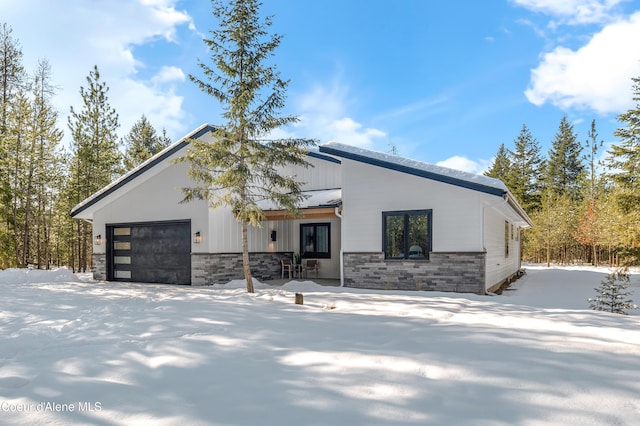 modern home with a garage