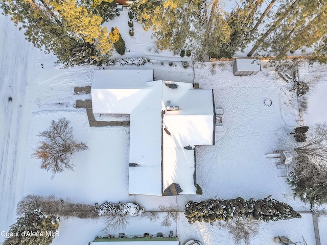 view of snowy aerial view