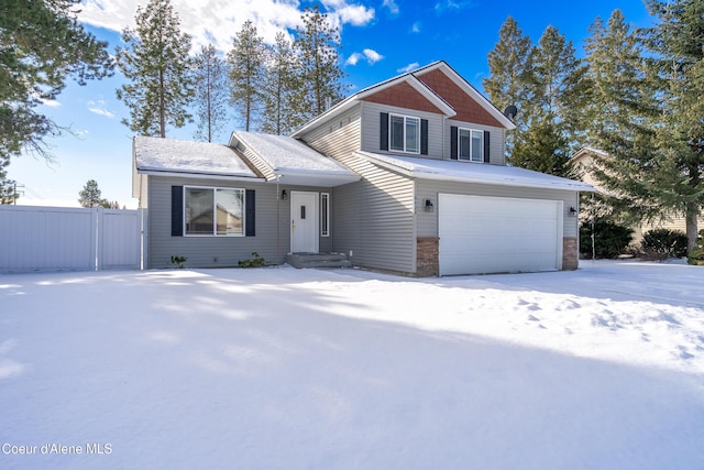 view of front of home featuring a garage