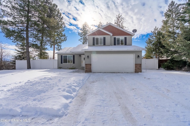 front facade featuring a garage