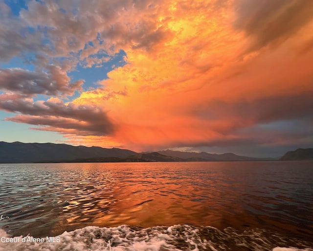 property view of water with a mountain view