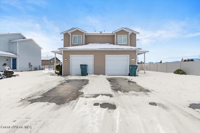 view of front of home featuring a garage