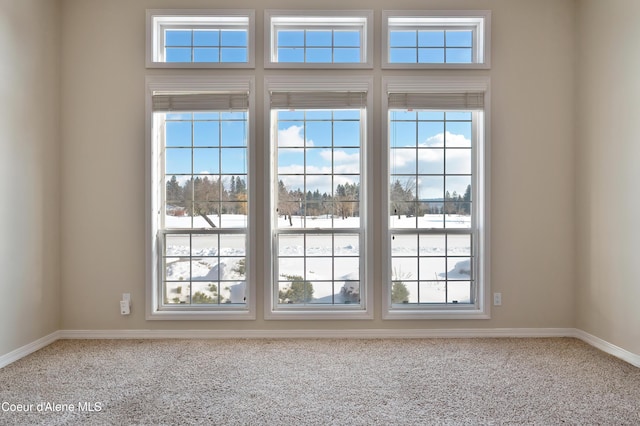 doorway to outside featuring carpet floors