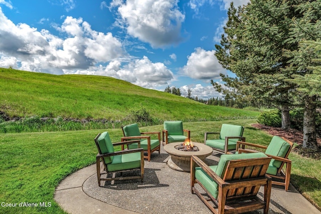 17036 S Citrine Dr, Coeur Dalene, ID 83814 - view of patio with an outdoor fire pit