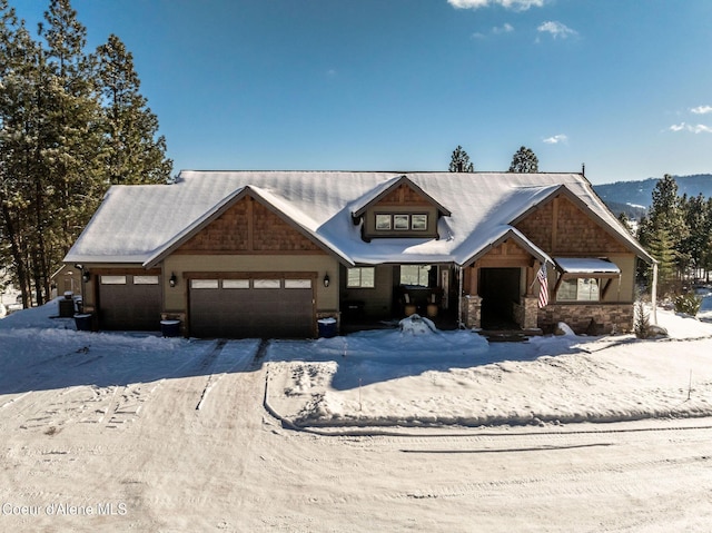 view of front of house featuring a garage