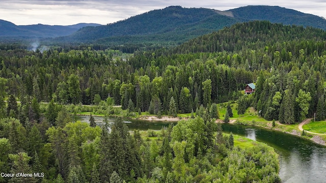 property view of mountains with a water view