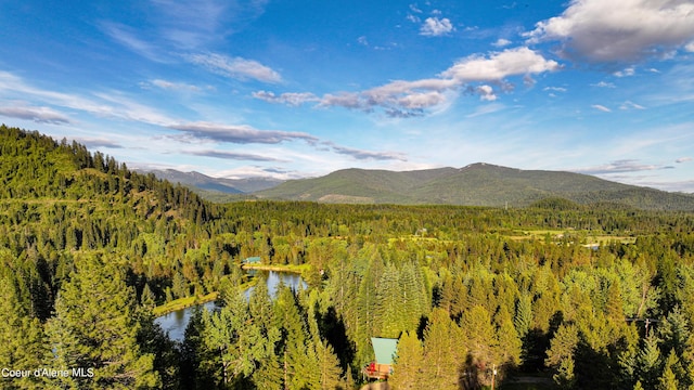 view of mountain feature featuring a water view