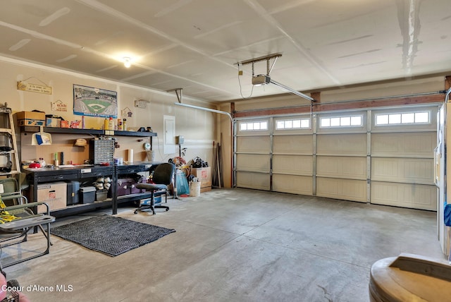 garage featuring electric panel