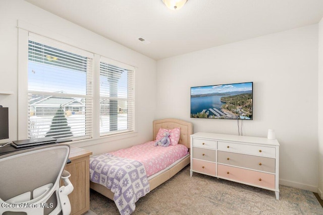 view of carpeted bedroom