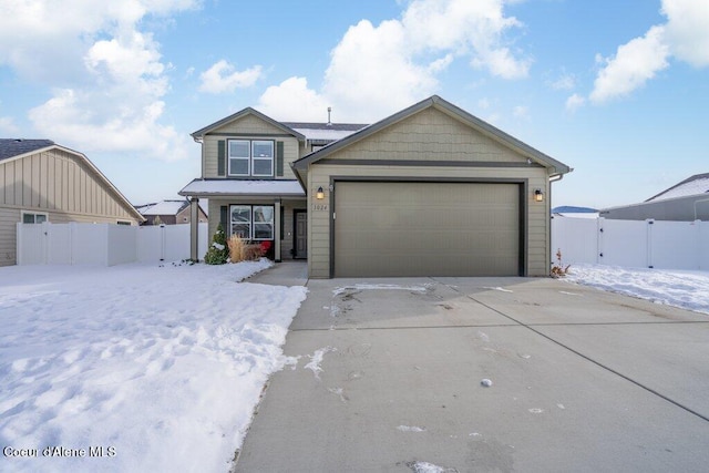 view of front of home featuring a garage