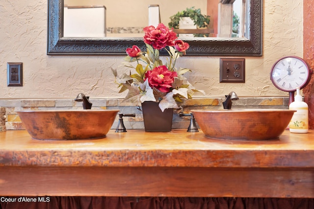 interior details with vanity