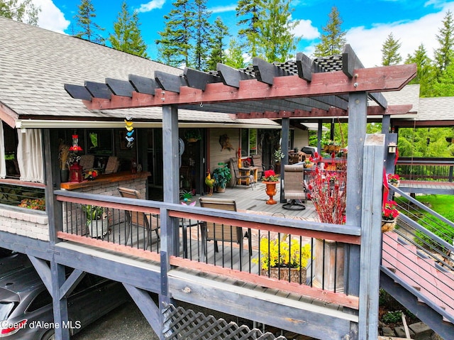 110 Shamrock Ln, Saint Maries, ID 83861 - deck featuring a pergola