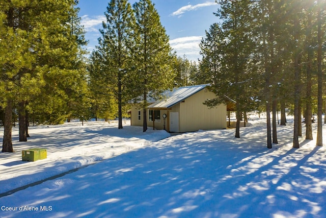 view of snowy yard