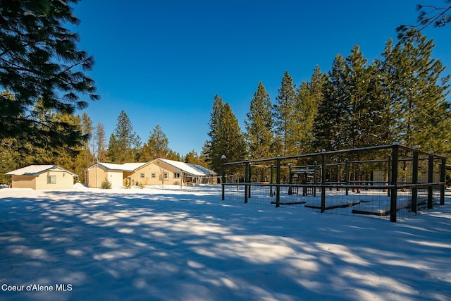 view of home's community featuring an outdoor structure