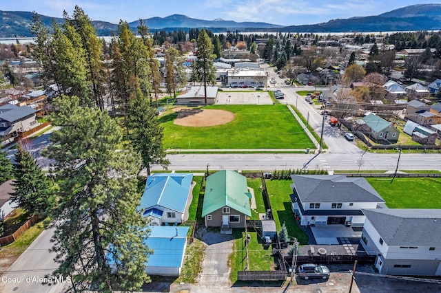 1108 Pine St, Sandpoint, ID 83864 - aerial view with a mountain view and a residential view