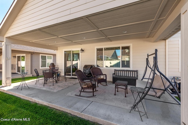 view of patio with outdoor dining space