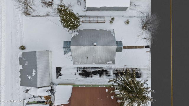 view of snowy aerial view