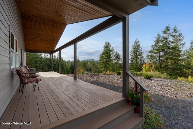 view of wooden terrace