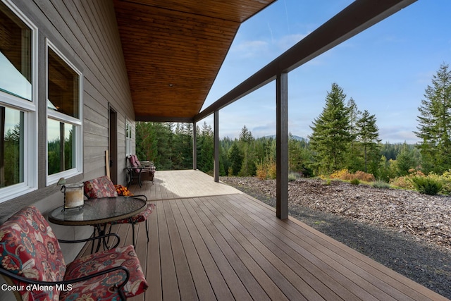 view of wooden terrace