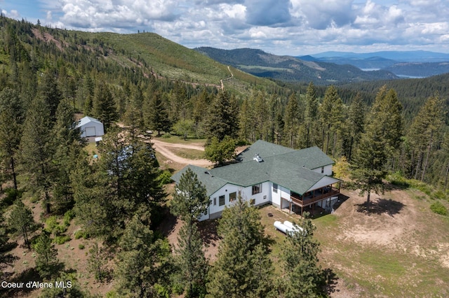 1600 Patches Ln, Saint Maries, ID 83861 - aerial view of property and surrounding area featuring a forest and mountains