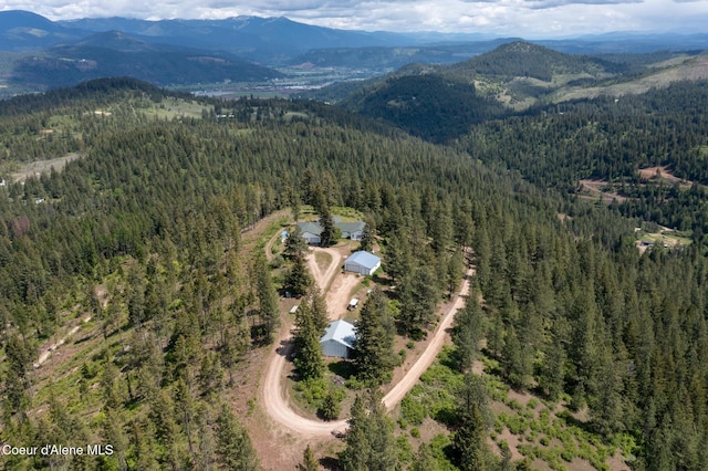 1600 Patches Ln, Saint Maries, ID 83861 - aerial view of a heavily wooded area and a mountainous background