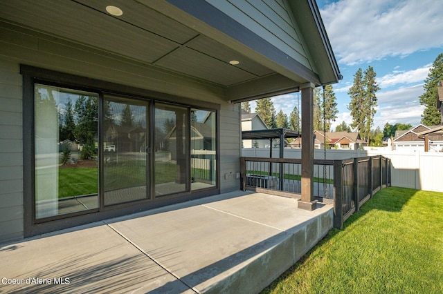 view of patio / terrace featuring fence private yard