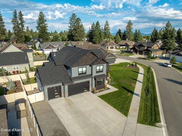 bird's eye view featuring a residential view