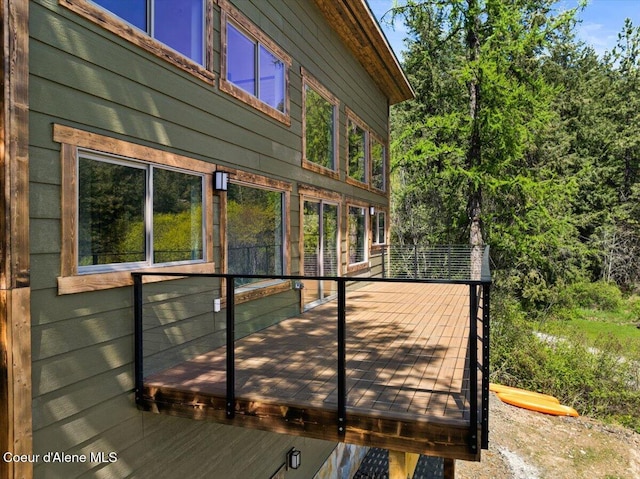 21941 S Lakeview Dr, Worley, ID 83876 - view of side of property with a wooden deck