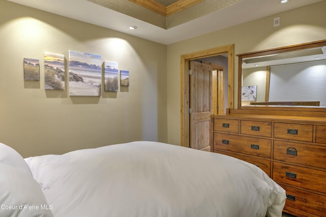 bedroom featuring recessed lighting