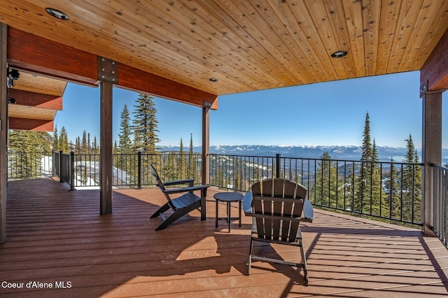 view of wooden terrace