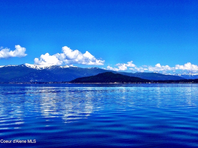 property view of water with a mountain view