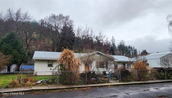 single story home featuring a fenced front yard