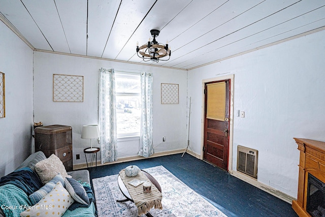 315 Montana St, Mullan, ID 83846 - living room with wooden ceiling, visible vents, and baseboards