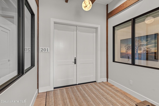 6895 S Gozzer Rd Unit A201, Harrison, ID 83833 - entrance foyer with baseboards and light wood-type flooring