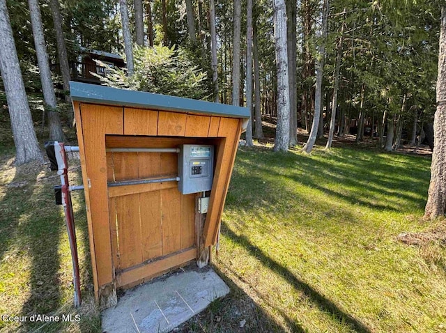 view of shed