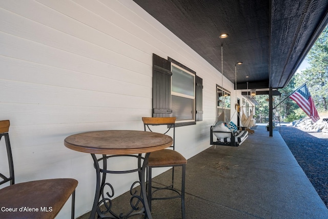 view of patio / terrace with a porch