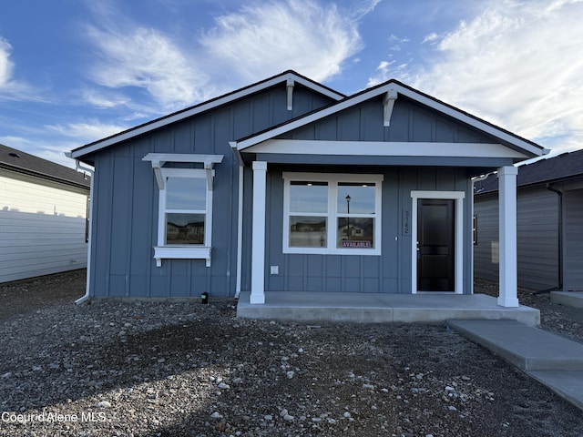 view of front of house with board and batten siding