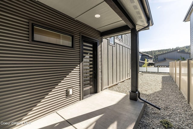 view of patio featuring a fenced backyard